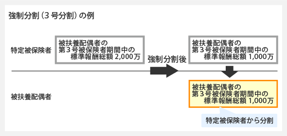 強制分割（3号分割）の例